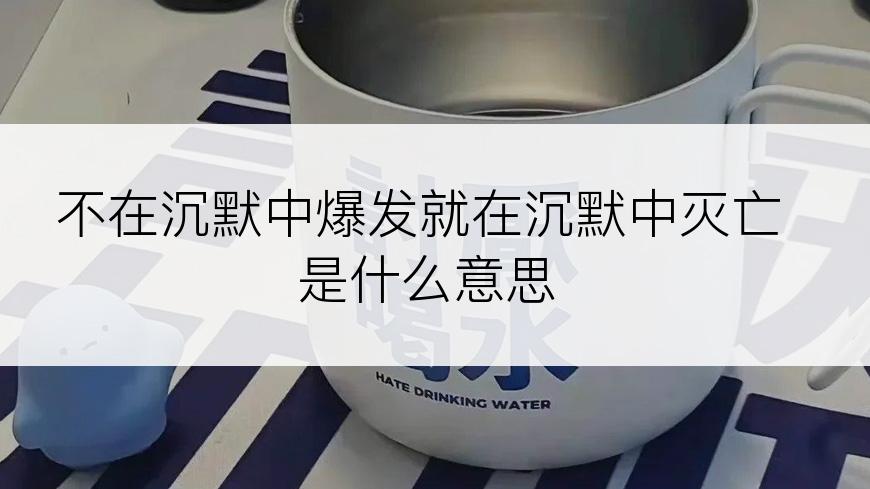 不在沉默中爆发就在沉默中灭亡是什么意思