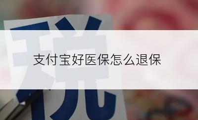 支付宝好医保怎么退保