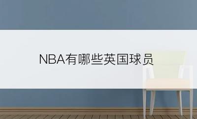 NBA有哪些英国球员