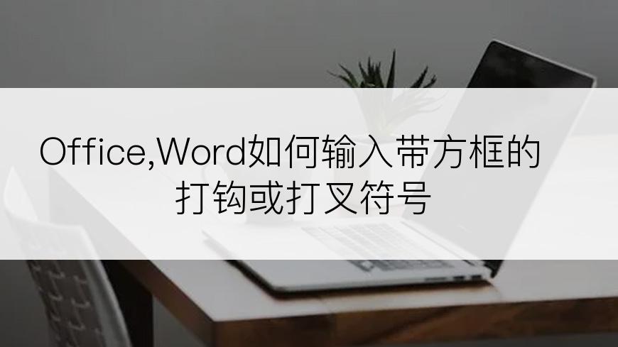 Office,Word如何输入带方框的打钩或打叉符号