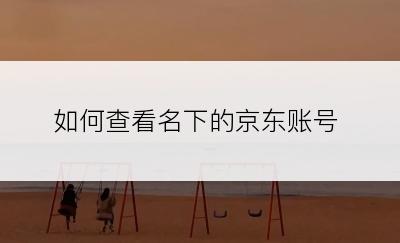 如何查看名下的京东账号