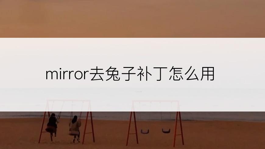 mirror去兔子补丁怎么用