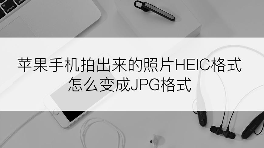 苹果手机拍出来的照片HEIC格式怎么变成JPG格式