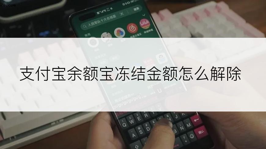 支付宝余额宝冻结金额怎么解除