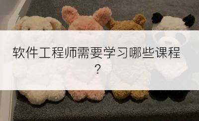 软件工程师需要学习哪些课程？