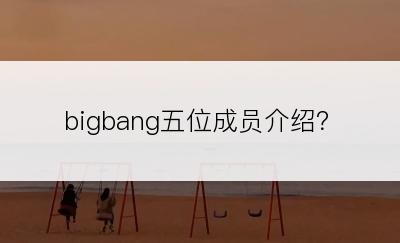 bigbang五位成员介绍？