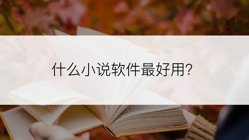 什么小说软件最好用？