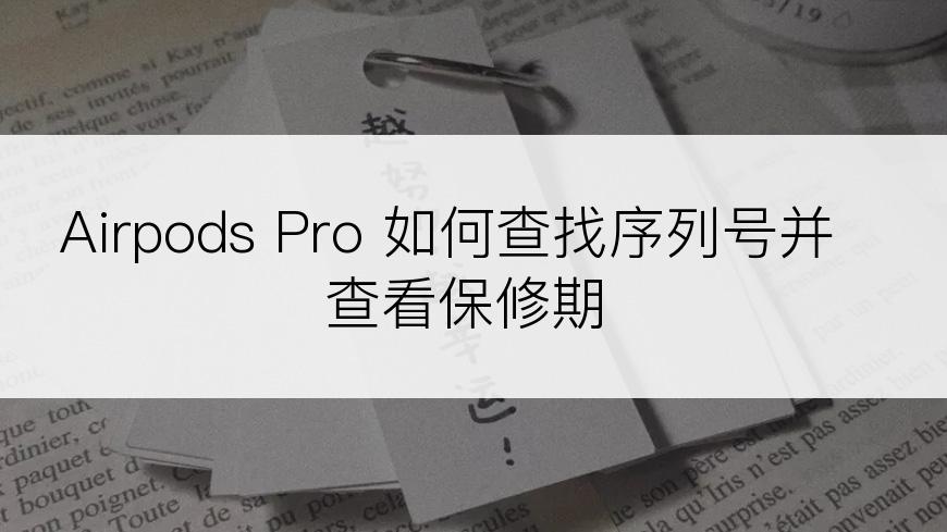 Airpods Pro 如何查找序列号并查看保修期