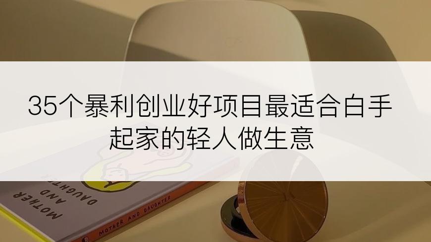 35个暴利创业好项目最适合白手起家的轻人做生意