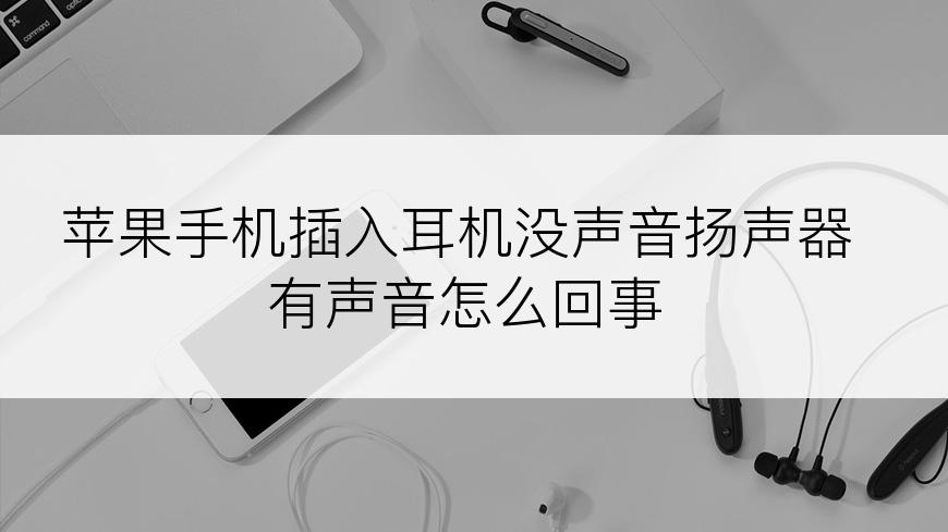 苹果手机插入耳机没声音扬声器有声音怎么回事