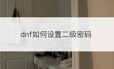 dnf如何设置二级密码