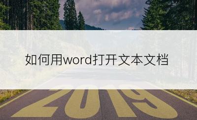 如何用word打开文本文档