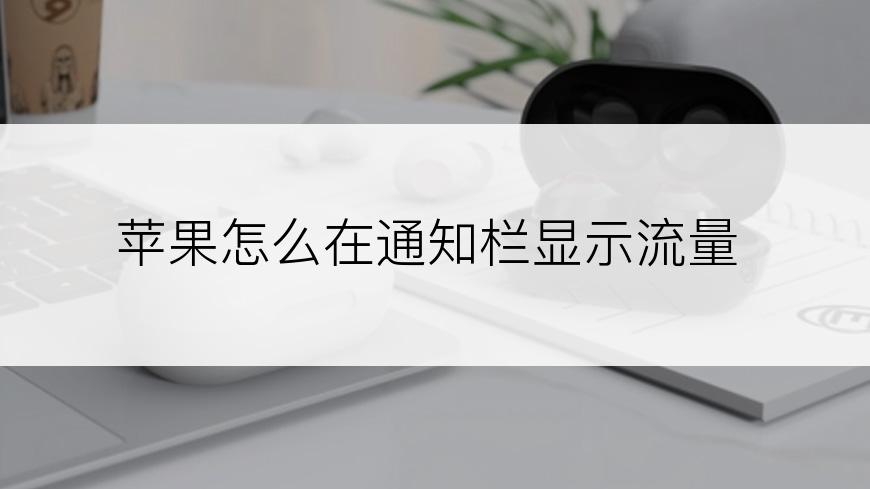 苹果怎么在通知栏显示流量