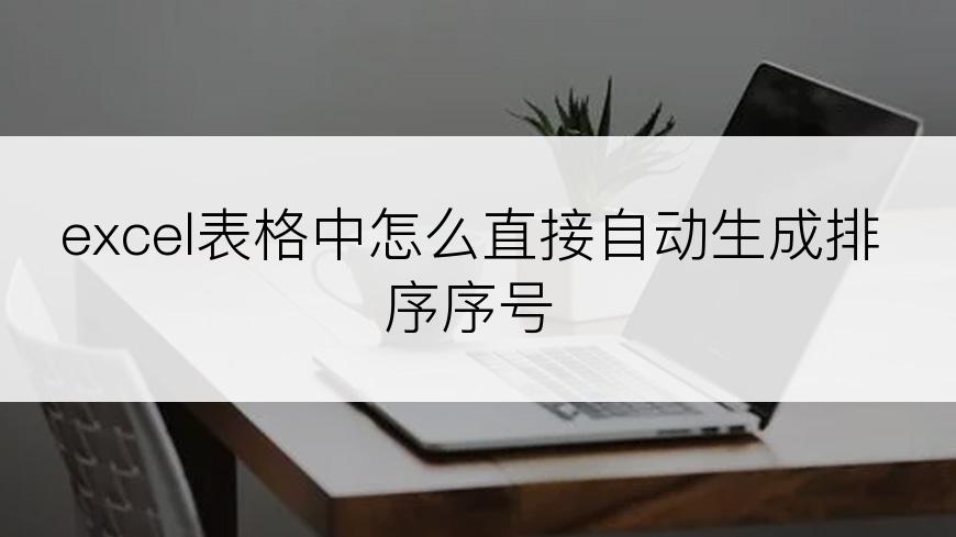 excel表格中怎么直接自动生成排序序号