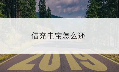 借充电宝怎么还