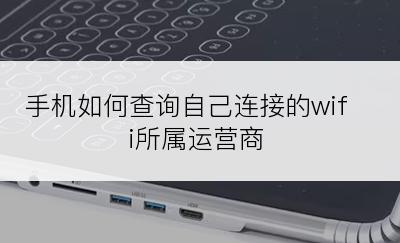 手机如何查询自己连接的wifi所属运营商