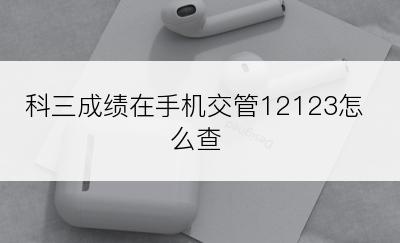 科三成绩在手机交管12123怎么查