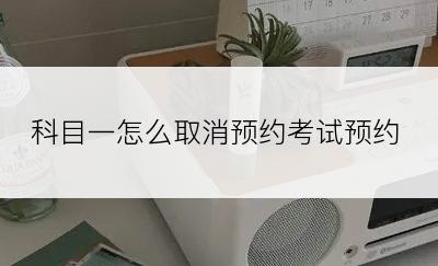 科目一怎么取消预约考试预约