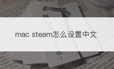 mac steam怎么设置中文