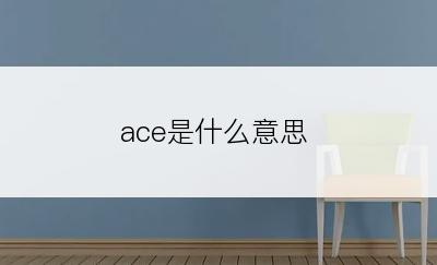 ace是什么意思