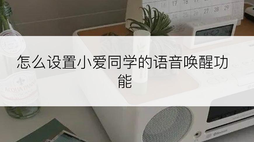 怎么设置小爱同学的语音唤醒功能