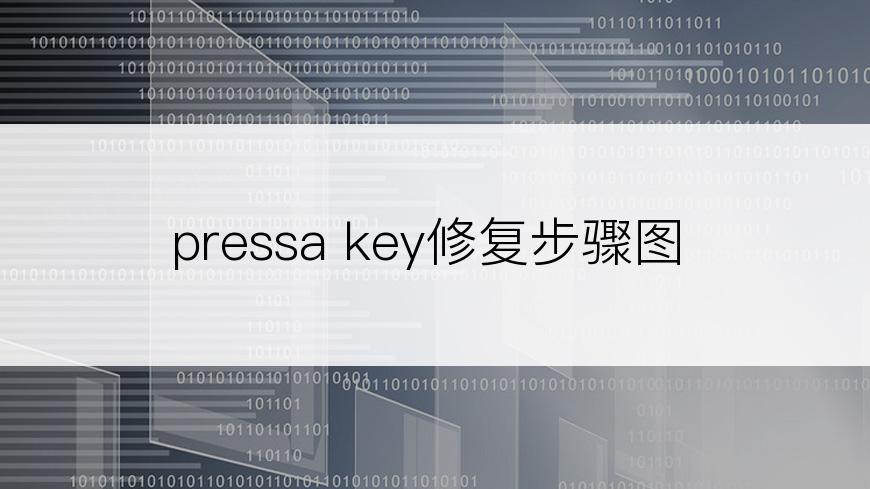 pressa key修复步骤图