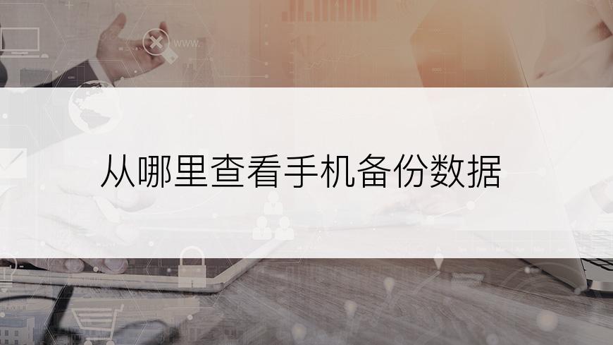 从哪里查看手机备份数据