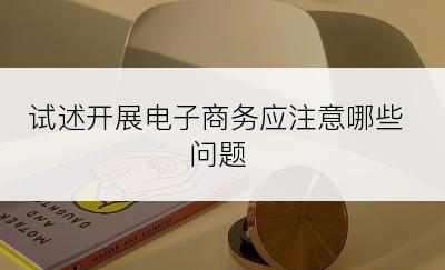 试述开展电子商务应注意哪些问题