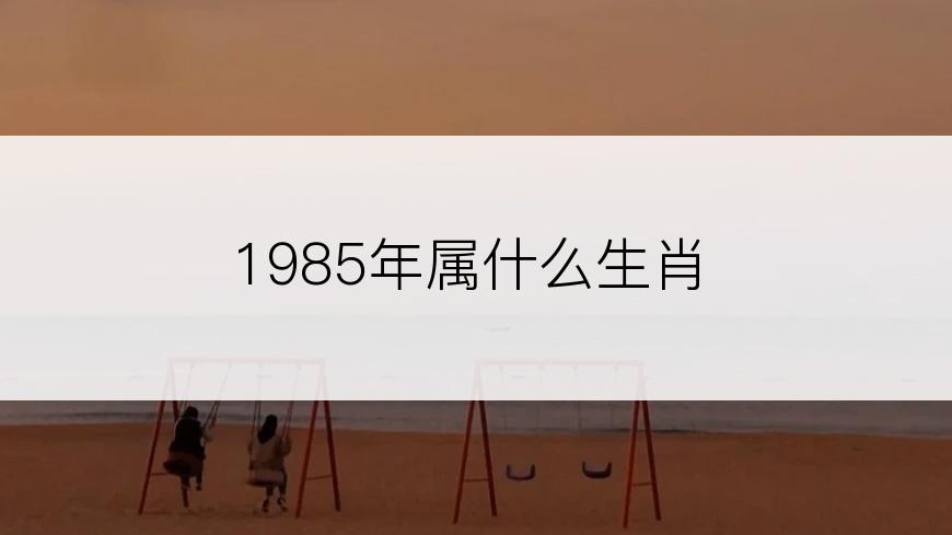 1985年属什么生肖