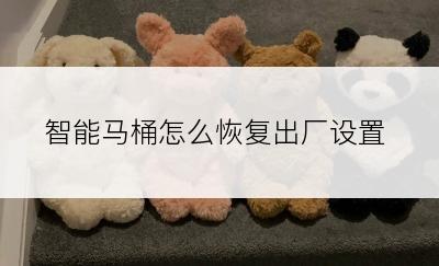 智能马桶怎么恢复出厂设置