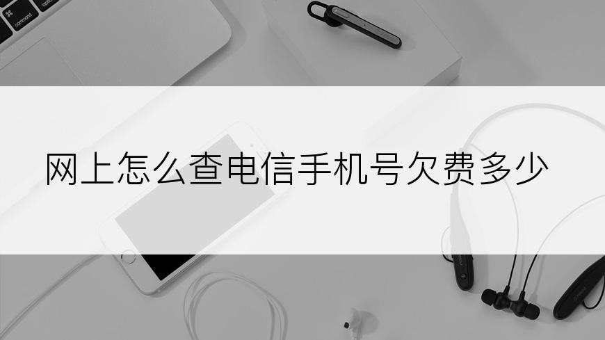 网上怎么查电信手机号欠费多少