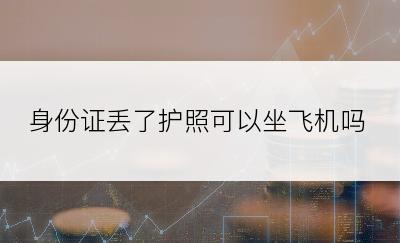 身份证丢了护照可以坐飞机吗