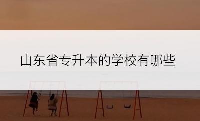 山东省专升本的学校有哪些