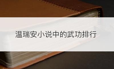 温瑞安小说中的武功排行