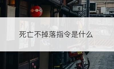 死亡不掉落指令是什么