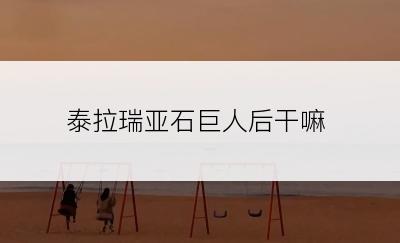 泰拉瑞亚石巨人后干嘛