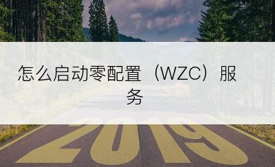 怎么启动零配置（WZC）服务