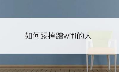 如何踢掉蹭wifi的人