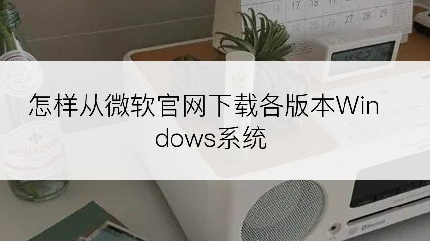 怎样从微软官网下载各版本Windows系统