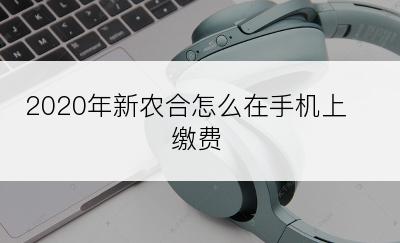 2020年新农合怎么在手机上缴费