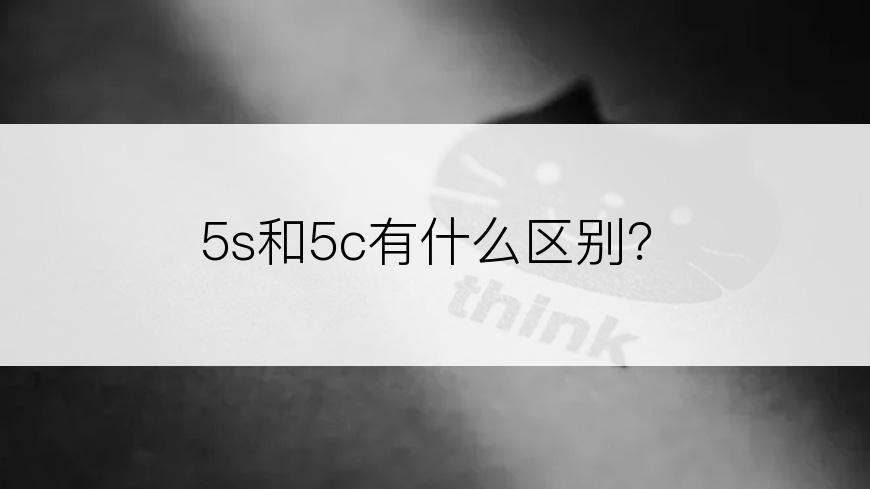 5s和5c有什么区别？