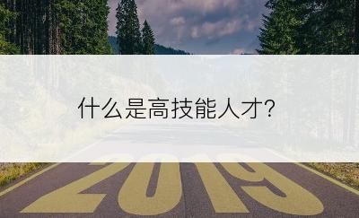 什么是高技能人才？