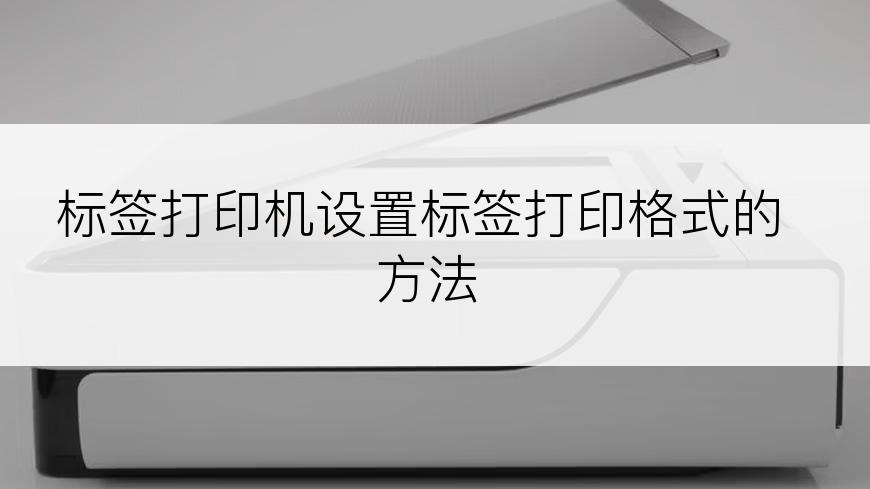 标签打印机设置标签打印格式的方法