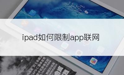 ipad如何限制app联网