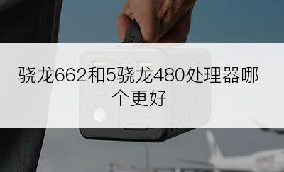 骁龙662和5骁龙480处理器哪个更好