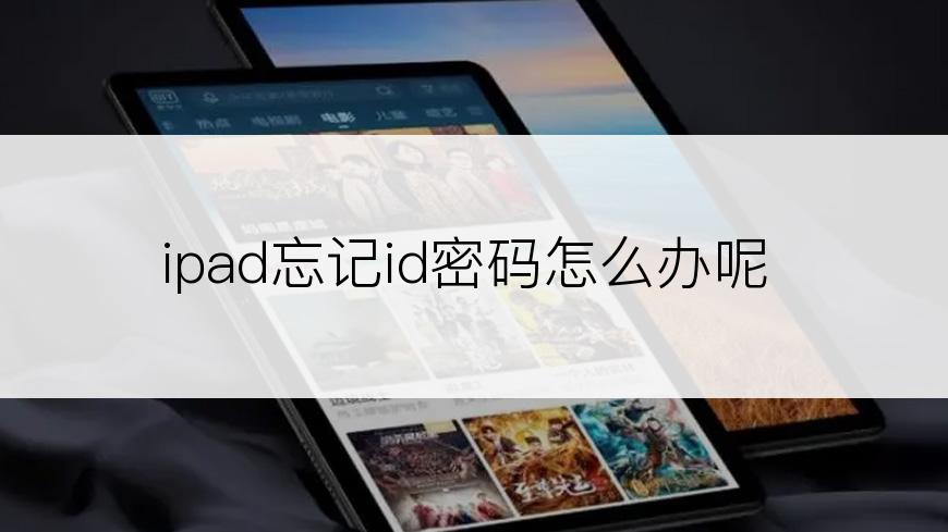 ipad忘记id密码怎么办呢