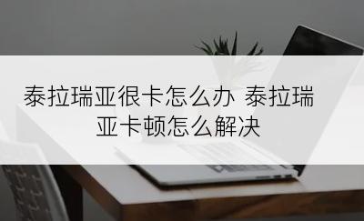 泰拉瑞亚很卡怎么办 泰拉瑞亚卡顿怎么解决