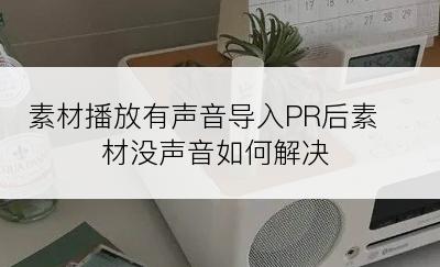 素材播放有声音导入PR后素材没声音如何解决