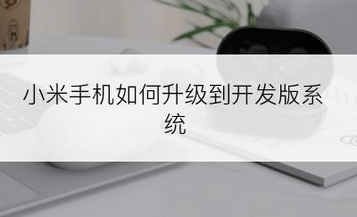 小米手机如何升级到开发版系统