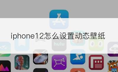 iphone12怎么设置动态壁纸